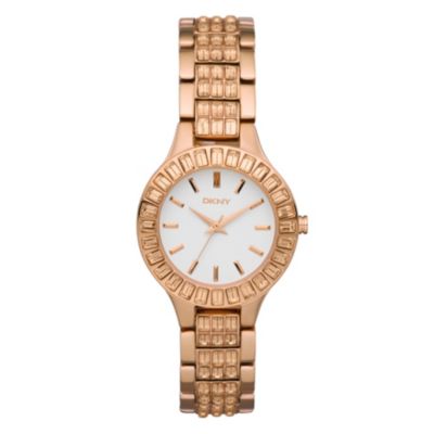 DKNY ladies' rose gold stone set bracelet watch - Product number 9150145