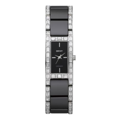 DKNY ladies' black ceramic & stainless steel bracelet watch - Product number 9150250