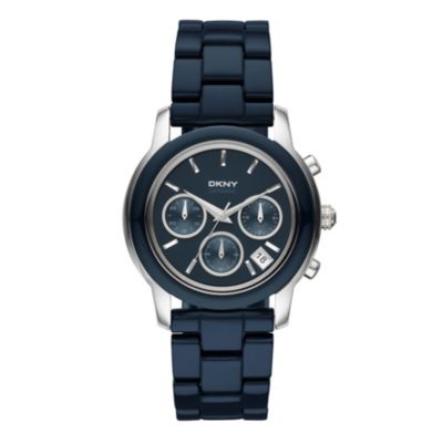 DKNY ladies' blue ceramic bracelet chronograph watch - Product number 9150307