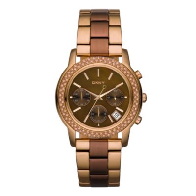 DKNY ladies' rose gold & ion plated bracelet watch - Product number 9150323