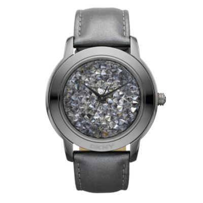 DKNY ladies' grey crystal set dial watch - Product number 9150366