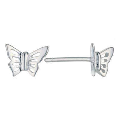 Childrens Sterling Silver Butterfly Stud