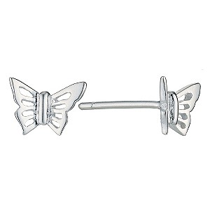 Childrens Sterling Silver Butterfly Stud