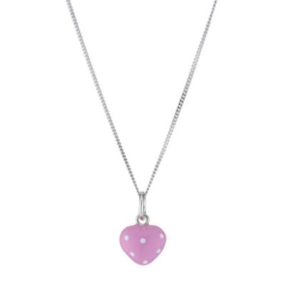 Childrens Sterling Silver Enamel Heart