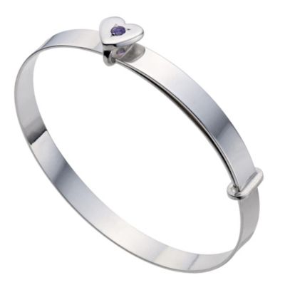 Silver Children's February Birthstone Bangle - Product number 9172181