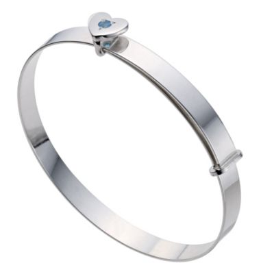 Silver Children's March Birthstone Bangle - Product number 9172203