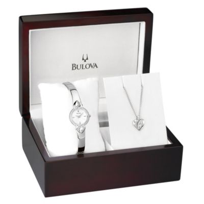 Bulova Ladies' Watch & Necklace Gift Set - Product number 9172424