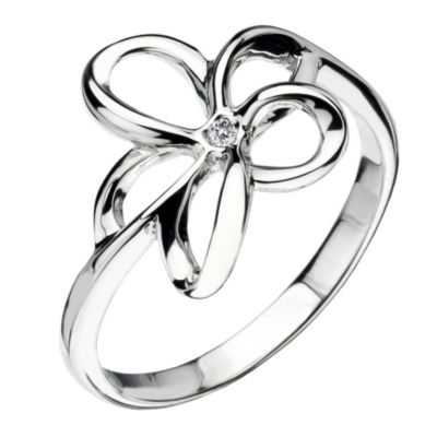 Hot Diamonds silver open flower ring Size M - Product number 9174397