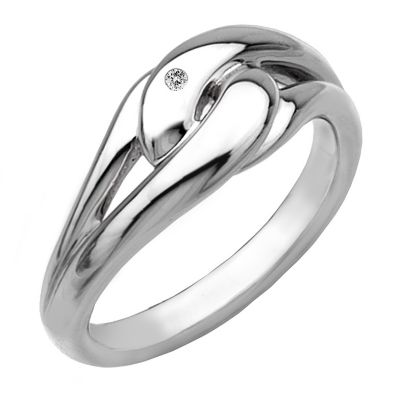 Hot Diamonds silver infinity ring Size N