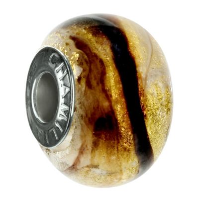 - sterling silver Earth Murano bead