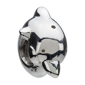 - sterling silver Dolphin bead