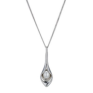 Silver Tulip Cultured Freshwater Pearl PendantSilver Tulip Cultured Freshwater Pearl Pendant
