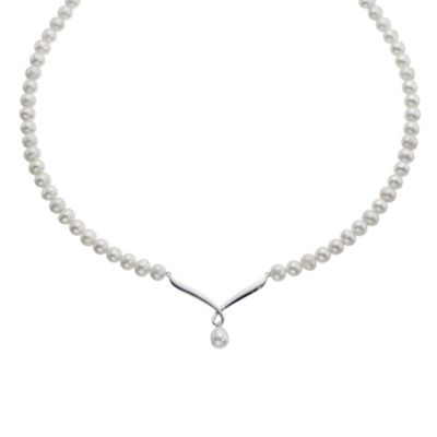 H Samuel Sterling Silver Cultured Freshwater Pearl Necklace