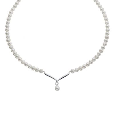 Silver Freshwater Cultured Pearl Necklace