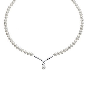 H Samuel Sterling Silver Cultured Freshwater Pearl Necklace