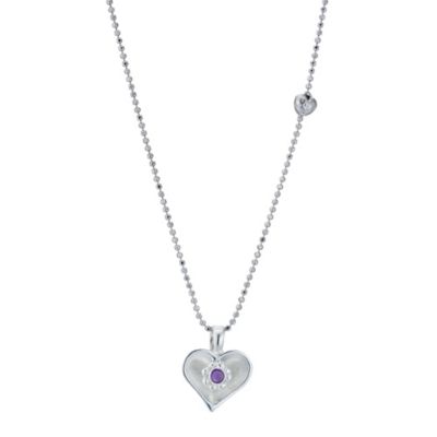 Sterling silver amethyst heart pendant - Product number 9184864