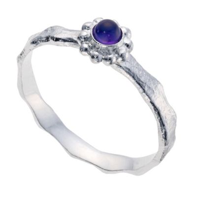 Amethyst and sterling silver Blossom ring