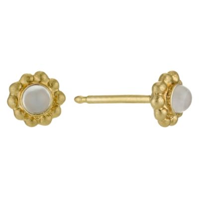 Silver gold plated moonstone earrings - Product number 9185046