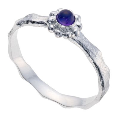 Blossom silver & gold plated 3mm moonstone ring - Size Large - Product number 9185100