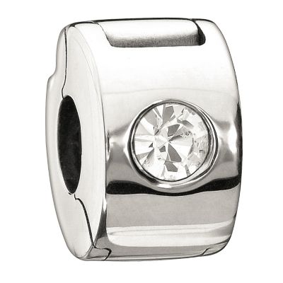 Chamilia - Silver Jewelled Lock Crystal Bead - Product number 9187499