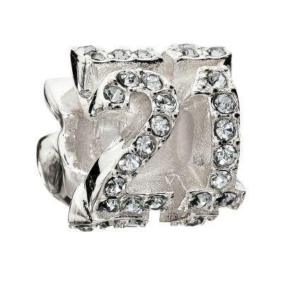 Chamilia - Silver Smokey Grey Crystal 21 Bead - Product number 9188010