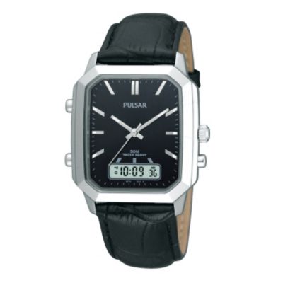Pulsar Men's Duo Date Display Black Strap Watch - Product number 9189122