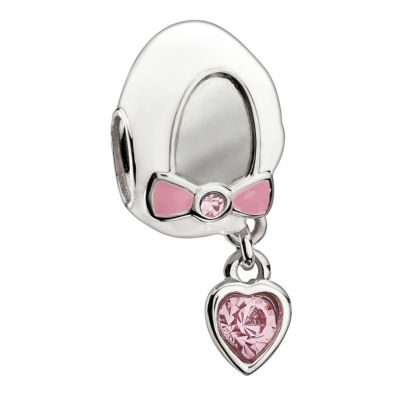 Chamilia - Silver Baby Shoe Pink Crystal Charm - Product number 9189548