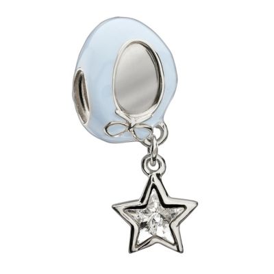 Chamilia - Silver Baby Shoe Blue Crystal Charm - Product number 9189556