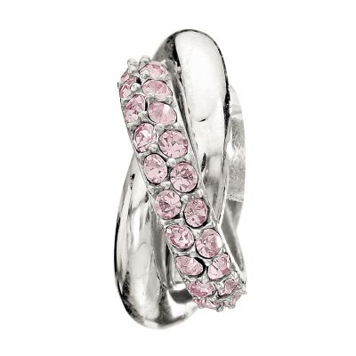 Chamilia - Silver & Pink Crystal Rings Bead - Product number 9189580