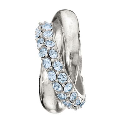 Chamilia - Silver & Blue Crystal Rings Bead - Product number 9189599