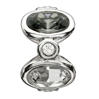 Chamilia - Silver Oval Black & White Crystal Bead - Product number 9189602