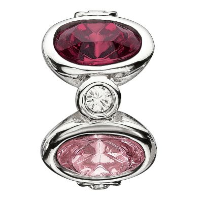 Chamilia - Silver Oval Pink Crystal Bead - Product number 9189610