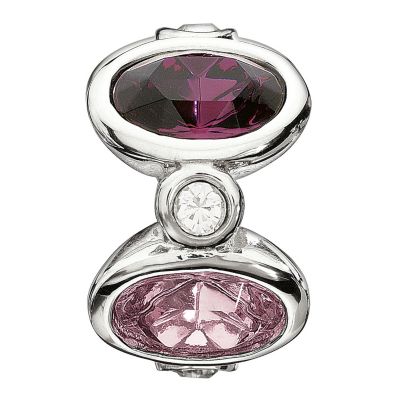 Chamilia - Silver Oval Purple Crystal Bead - Product number 9189629