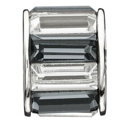 Chamilia - Silver Black & White Crystal Baguette Bead - Product number 9189637