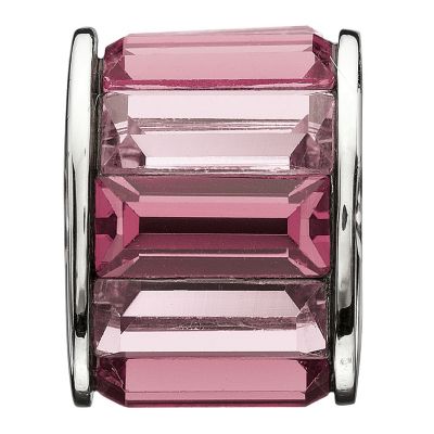 Chamilia - Silver Pink Crystal Baguette Bead - Product number 9189645