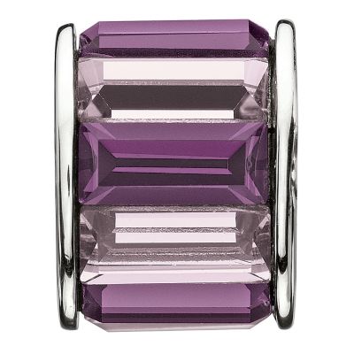 Chamilia - Silver Purple Crystal Baguette Bead - Product number 9189653