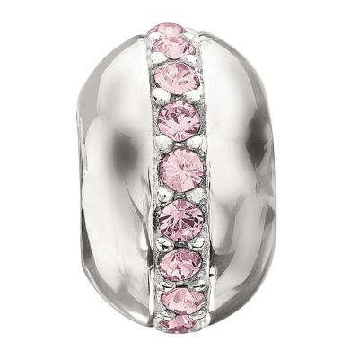 Chamilia - Silver Pink Crystal Wink Bead - Product number 9189696
