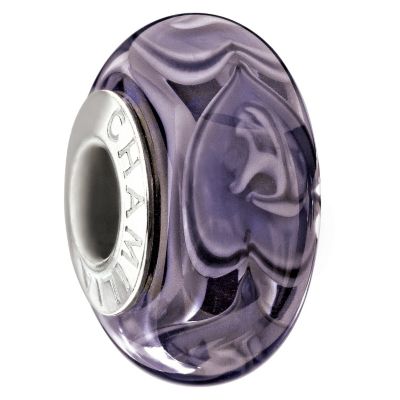 Chamilia - Silver Purple Murano Glass Heart Bead - Product number 9189971