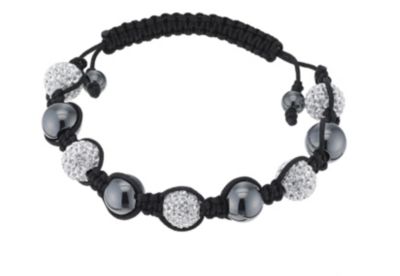 Black & white crystal beaded bracelet - Product number 9191372