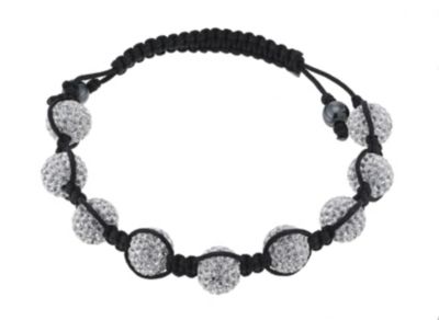 Black & white crystal and polished beaded bracelet - Product number 9191380