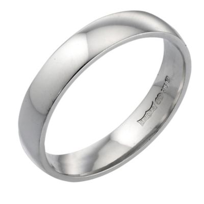 14ct White Gold 4mm Heavyweight Wedding Ring - Product number 9196110