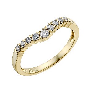 18ct Yellow Gold 1/4 Carat Diamond Set Band