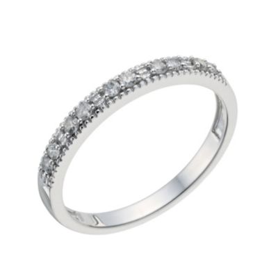 Silver Diamond Set Wedding Band - Product number 9199497