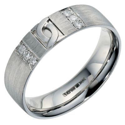 Palladium & Diamond Men's Band - Product number 9201351