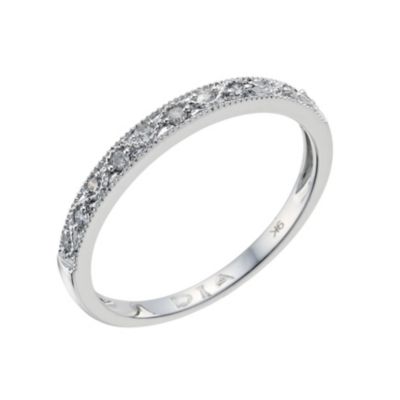 9ct white gold diamond set wedding ring - Product number 9202994