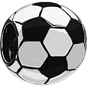 Chamilia silver multi enamel football bead