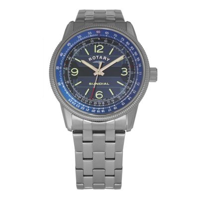 Rotary Exclusive Solar Blue Dial Bracelet Watch