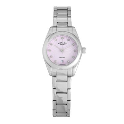 Rotary Ladies' Pink Diamond Set Dial Bracelet Watch - Product number 9204792