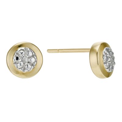 9ct Yellow Gold Diamond Stud Earrings - Product number 9207163