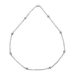 H Samuel Sterling Silver Diamond Heart Necklace